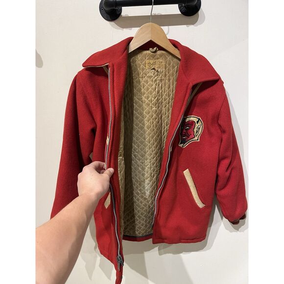 Vintage 60’s Red Varsity Jacket High School Champions Size XS Mens - Picture 2 of 10
